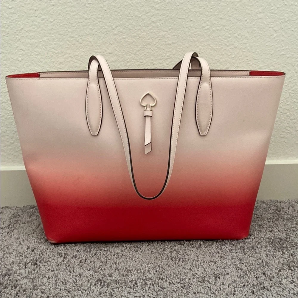 Kate Spade Adel Degrade Red Ombré Large Tote Bag